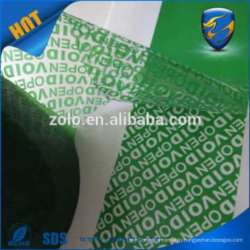 New Arrival Good quality Shenzhen ZOLO PET Anti-fake tamper evident packaging adhesive tapes